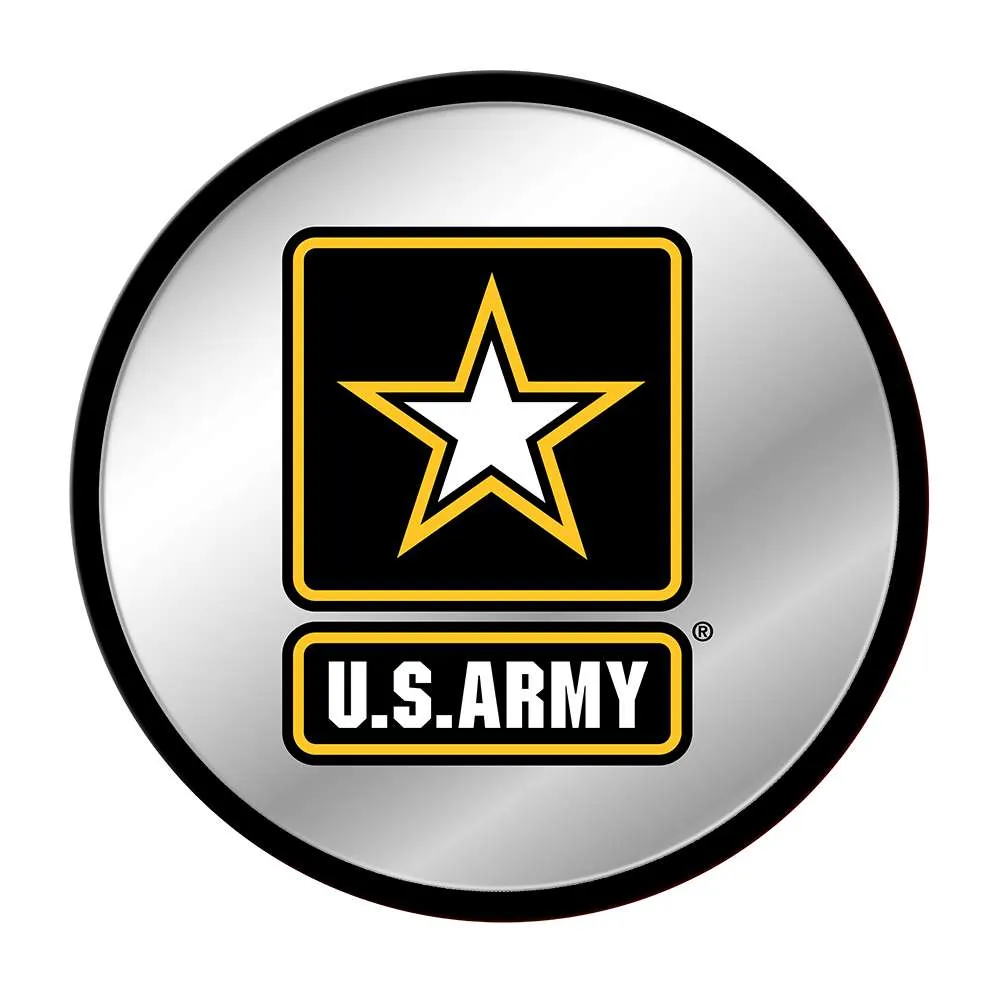 US Army Army: Modern Disc Mirrored Wall Sign
