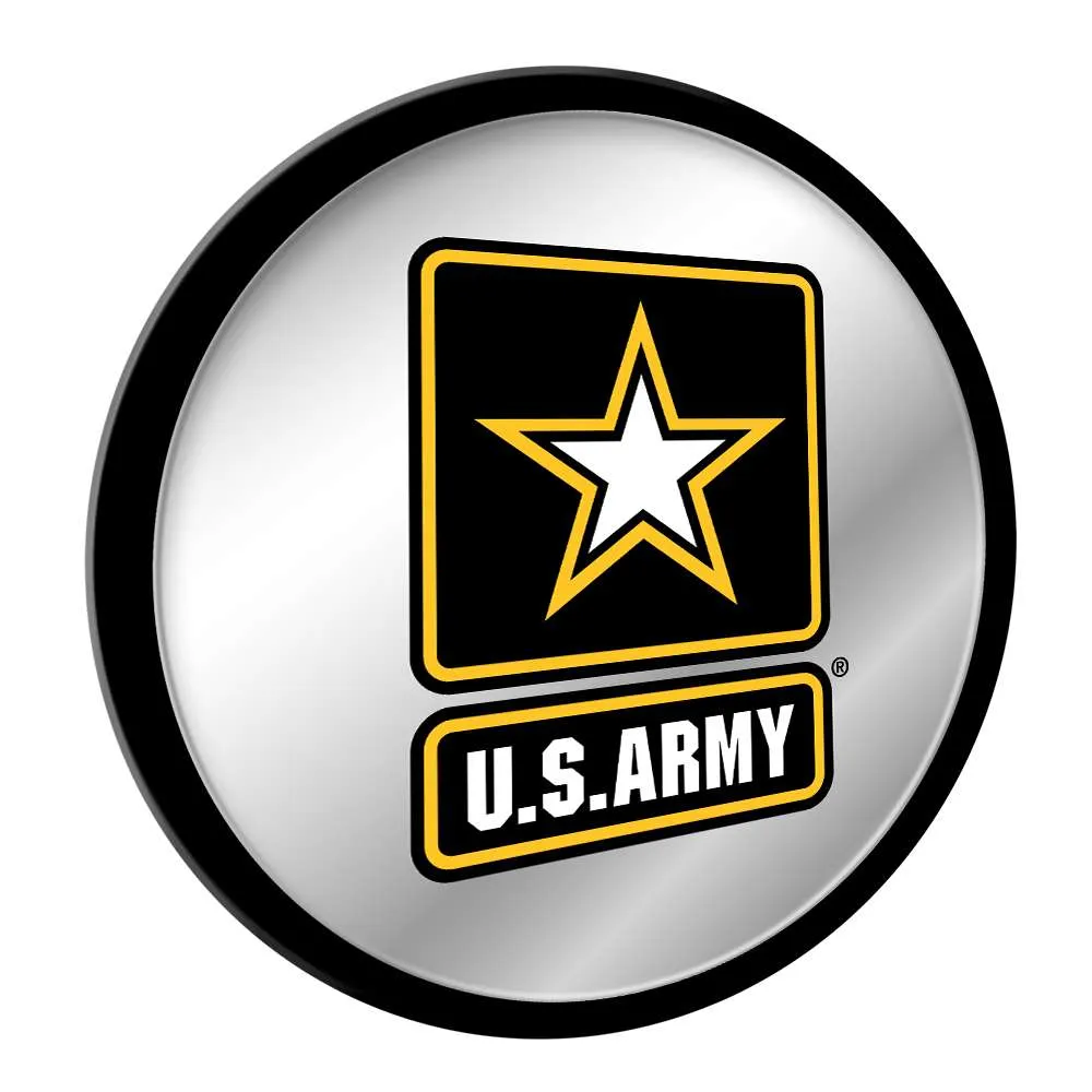 US Army Army: Modern Disc Mirrored Wall Sign