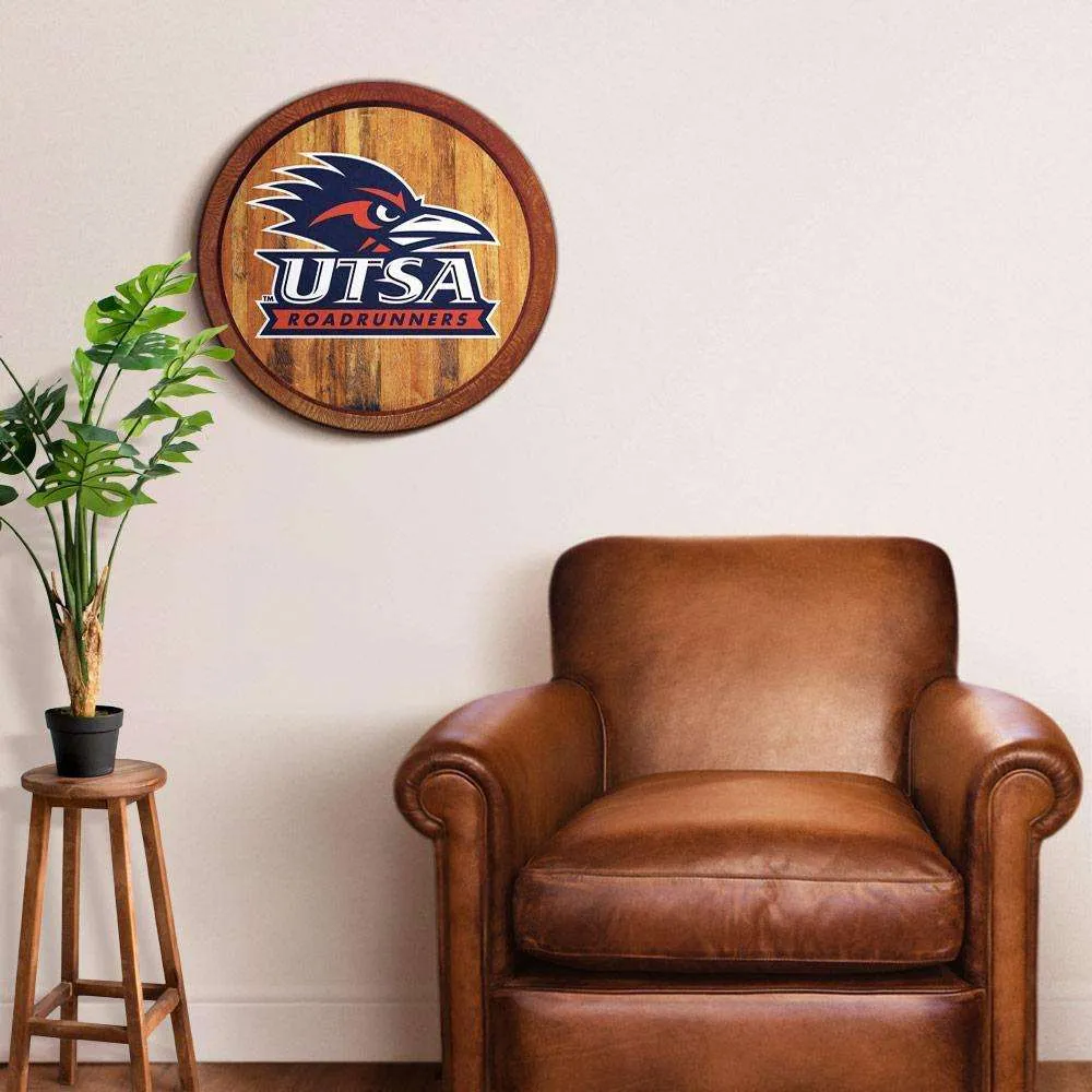 UT San Antonio Roadrunners: "Faux" Barrel Top Sign