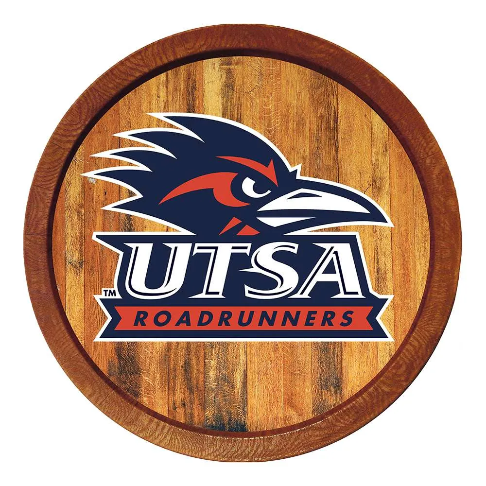 UT San Antonio Roadrunners: "Faux" Barrel Top Sign