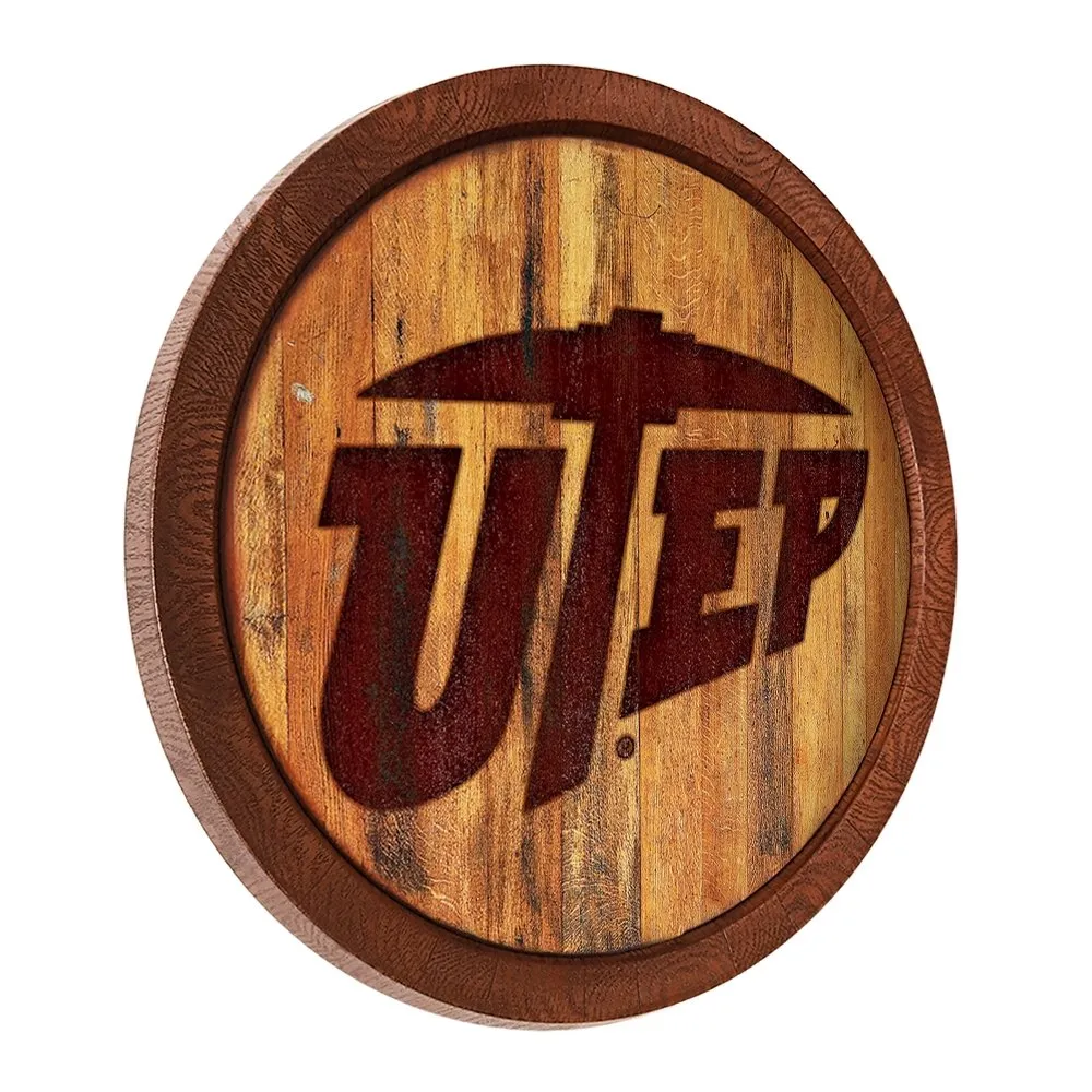UTEP Miners: Branded "Faux" Barrel Top Sign