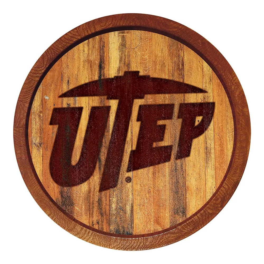 UTEP Miners: Branded "Faux" Barrel Top Sign