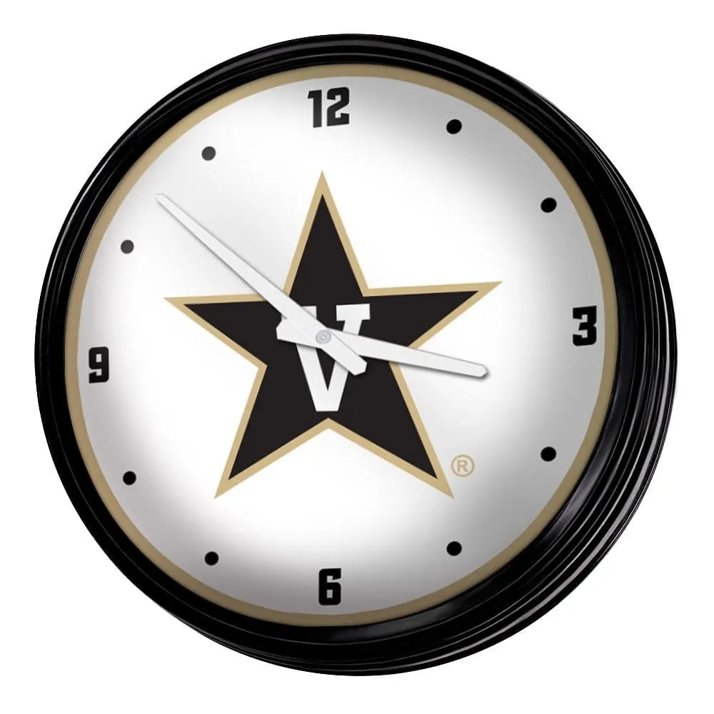Vanderbilt Commodores: Retro Lighted Wall Clock