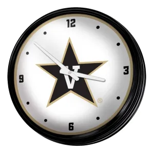 Vanderbilt Commodores: Retro Lighted Wall Clock