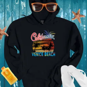Venice Beach Hoodie California Sunset Design  Casual