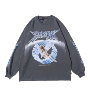 Vintage Angels Heavy 400gsm Y2K Sweater for Urban Fashion