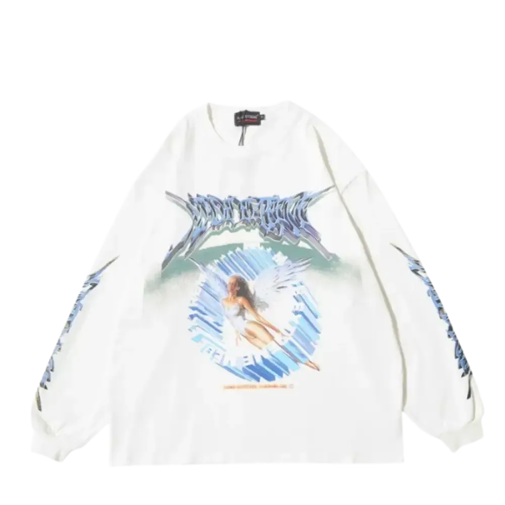 Vintage Angels Heavy 400gsm Y2K Sweater for Urban Fashion