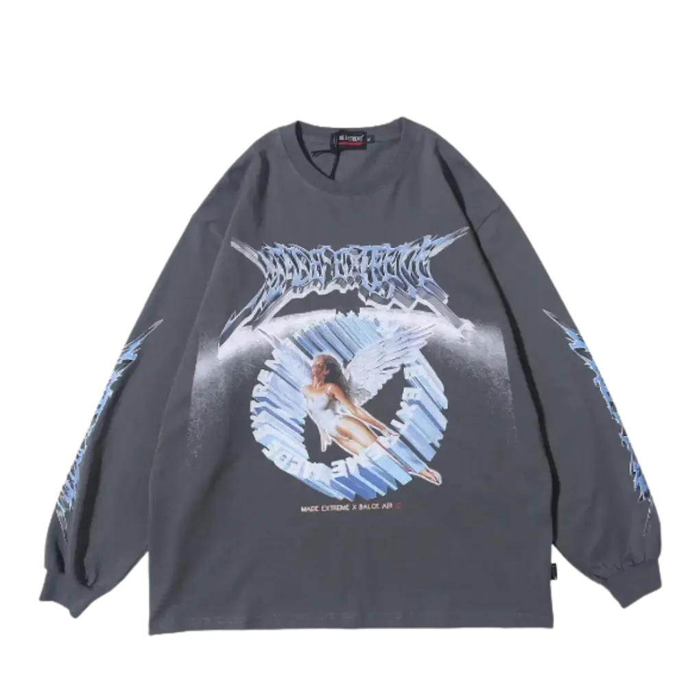 Vintage Angels Heavy 400gsm Y2K Sweater for Urban Fashion