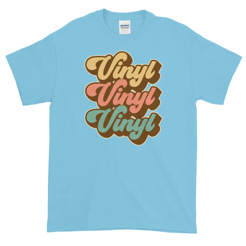 Vinyl Junkie LP Lover Record Collector Retro Short-Sleeve T-Shirt