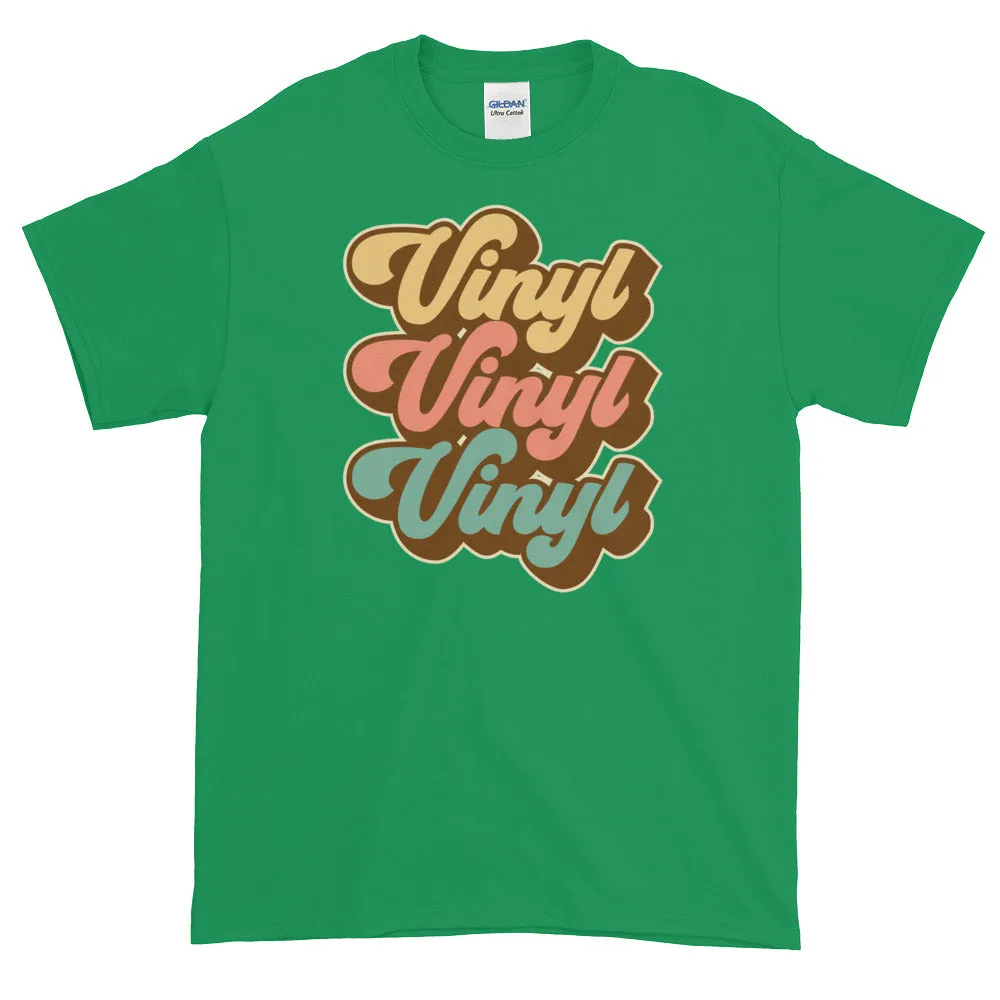 Vinyl Junkie LP Lover Record Collector Retro Short-Sleeve T-Shirt