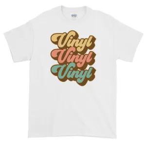 Vinyl Junkie LP Lover Record Collector Retro Short-Sleeve T-Shirt