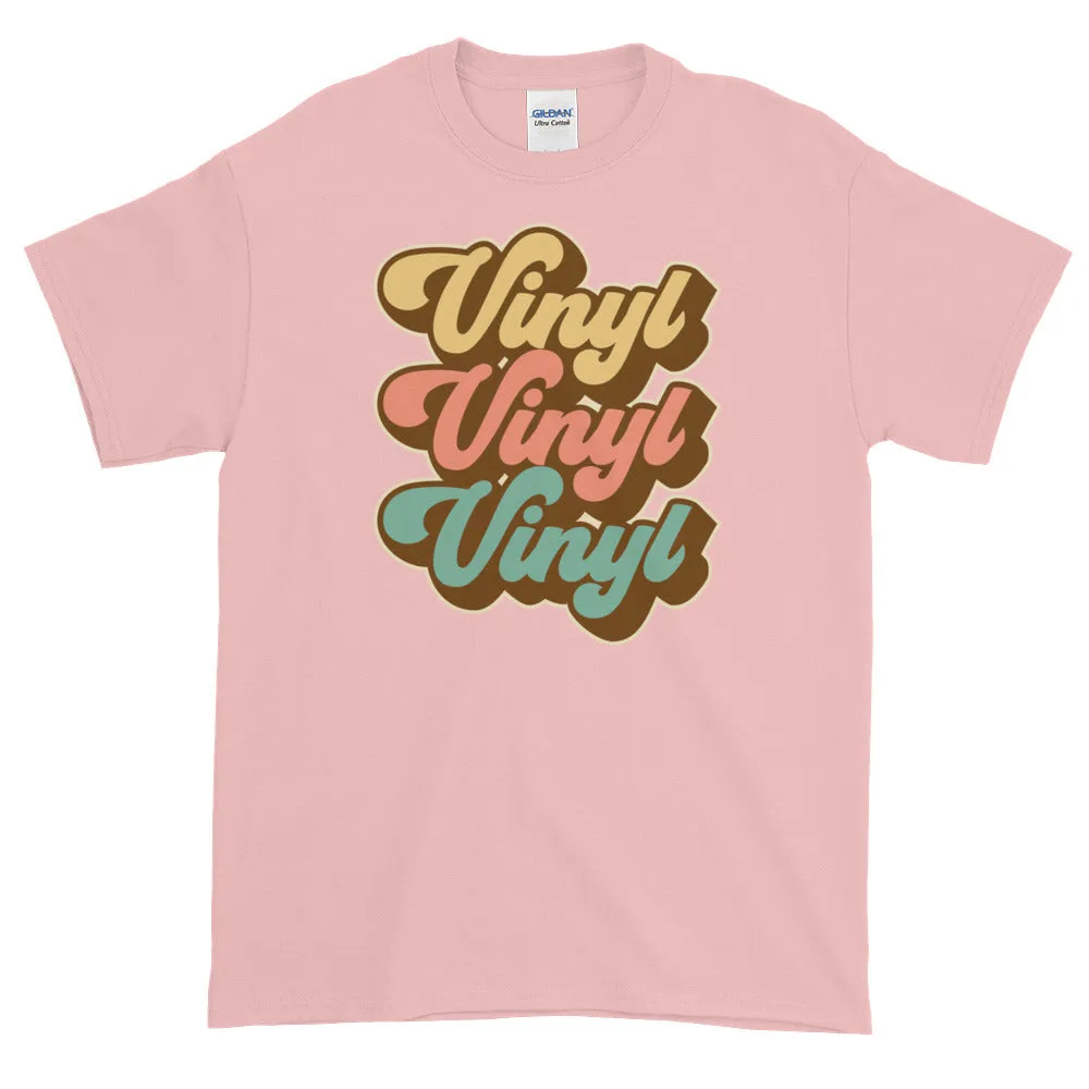 Vinyl Junkie LP Lover Record Collector Retro Short-Sleeve T-Shirt
