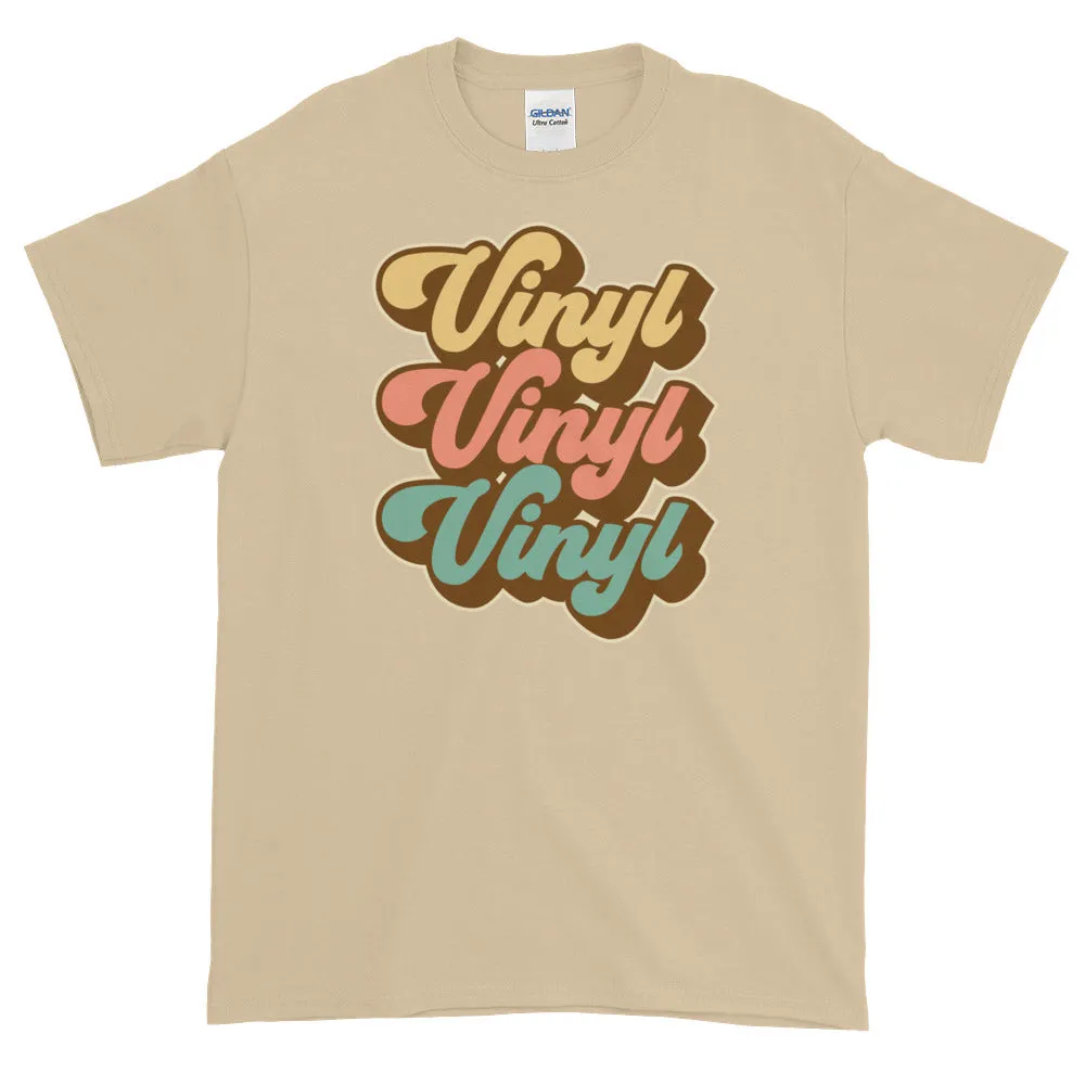 Vinyl Junkie LP Lover Record Collector Retro Short-Sleeve T-Shirt