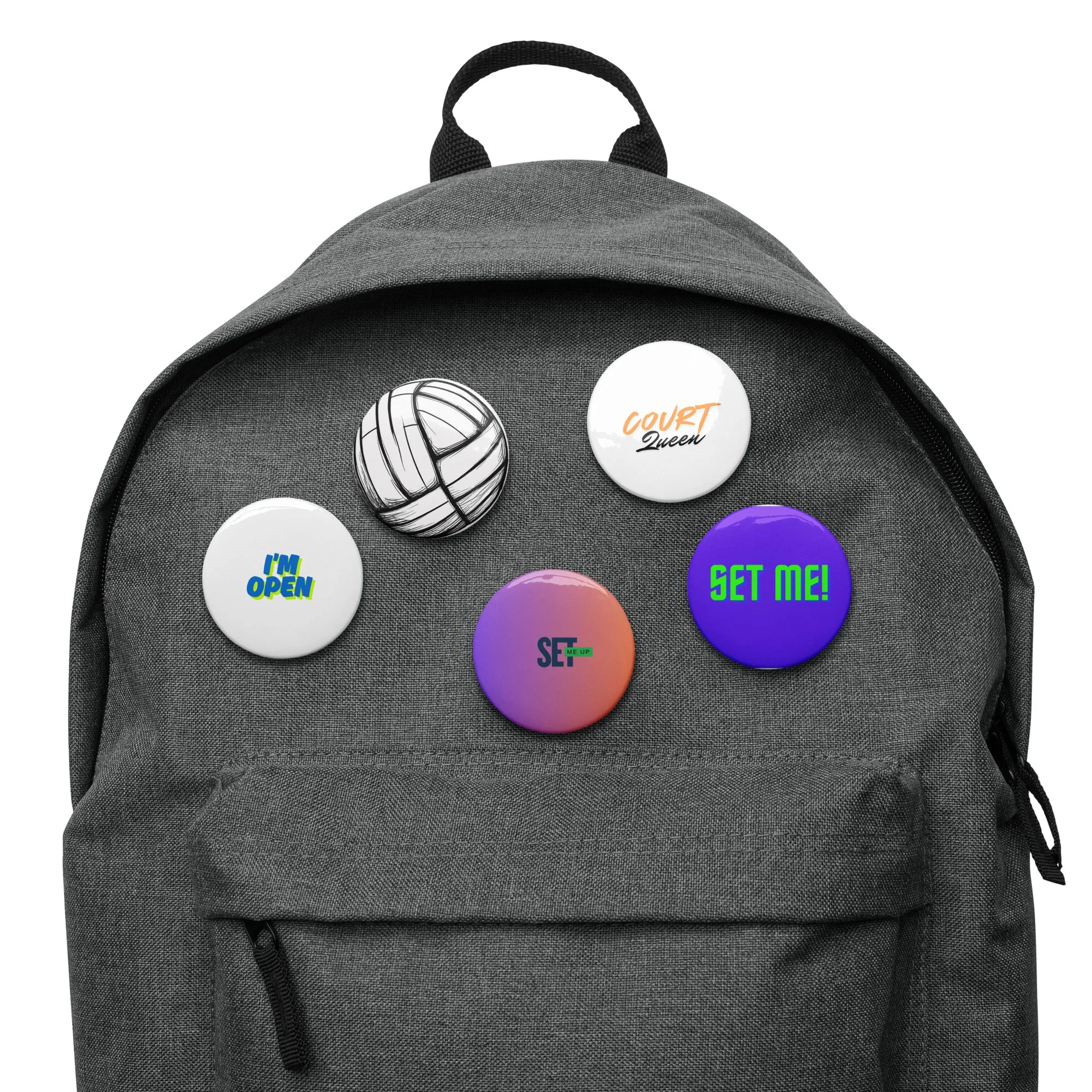 Volleyball Tournament Gift: Collectible Pin Buttons - Unique Set of 5 for Fans and Players