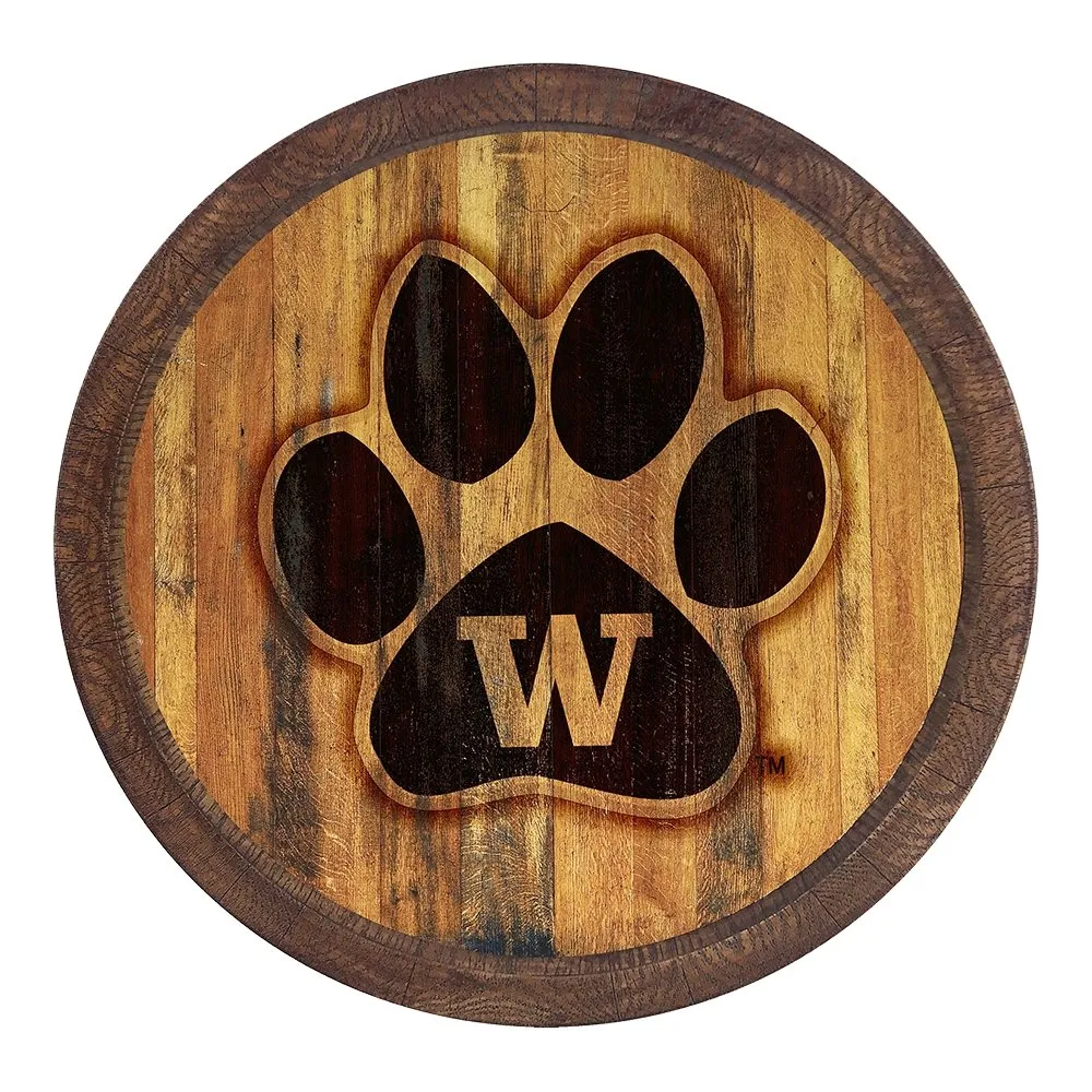 Washington Huskies: Weathered "Faux" Barrel Wall Sign