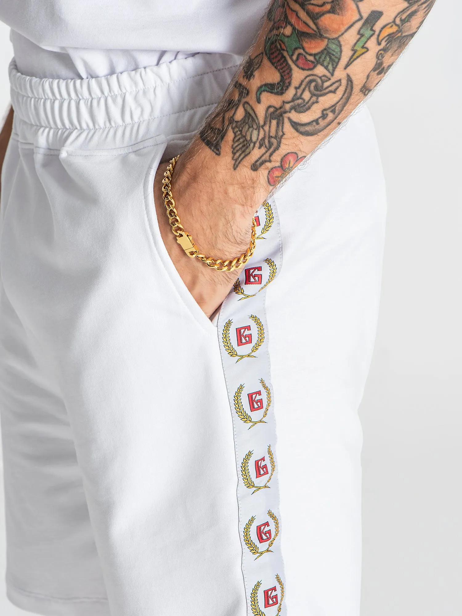 White Retro Shorts