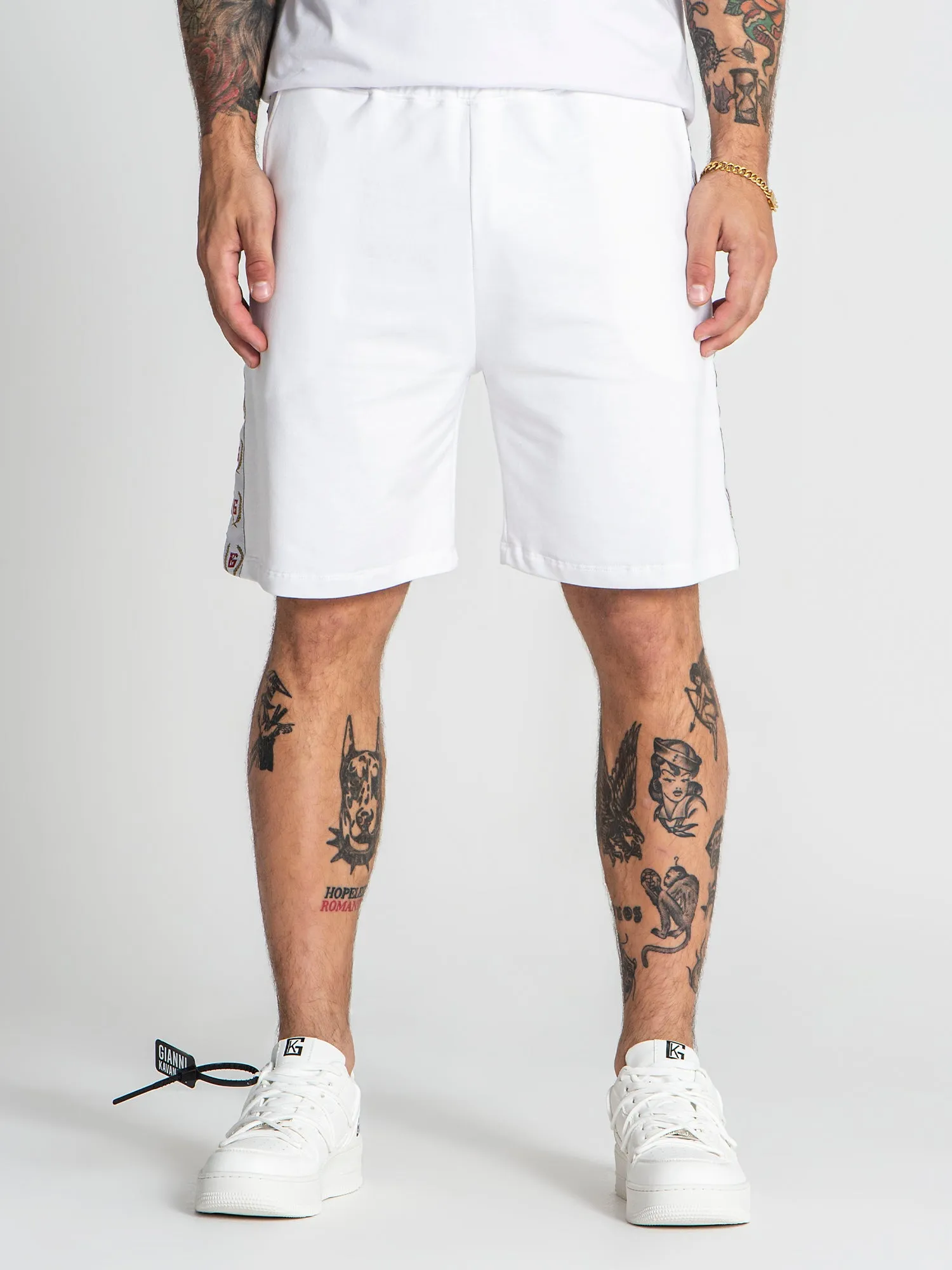 White Retro Shorts