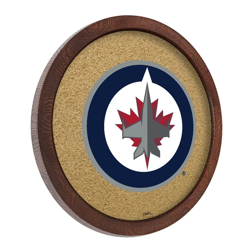 Winnipeg Jets: Barrel Top Cork Note Board