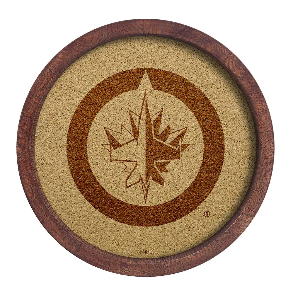 Winnipeg Jets: Barrel Top Cork Note Board