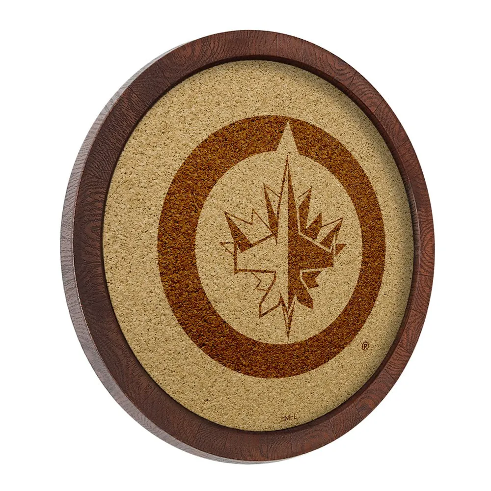 Winnipeg Jets: Barrel Top Cork Note Board