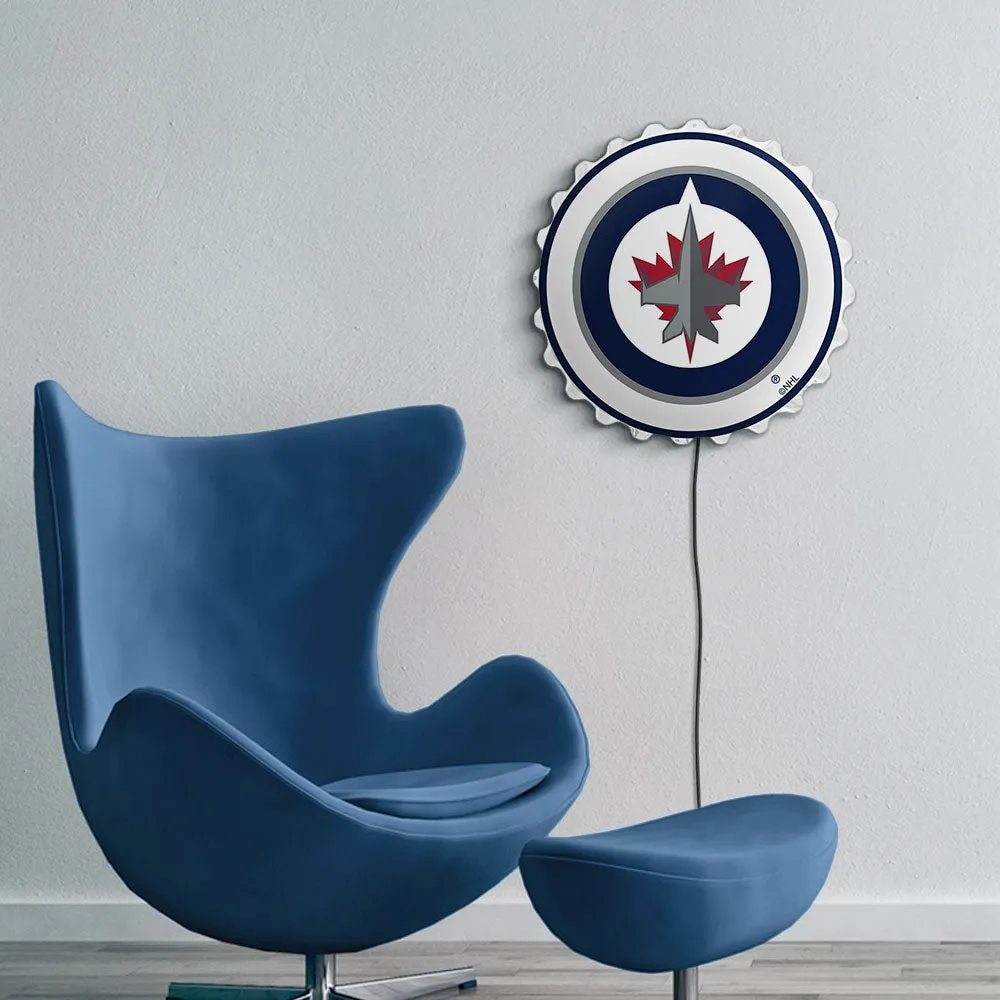 Winnipeg Jets: Bottle Cap Wall Light