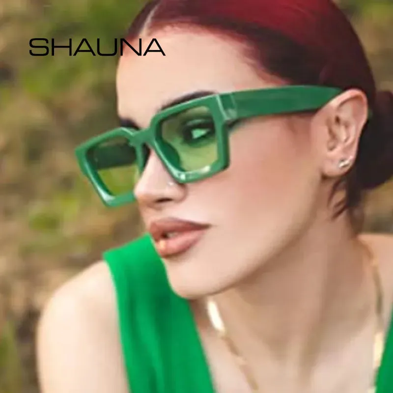 Women Square Sunglasses Retro Men Tinted Shades