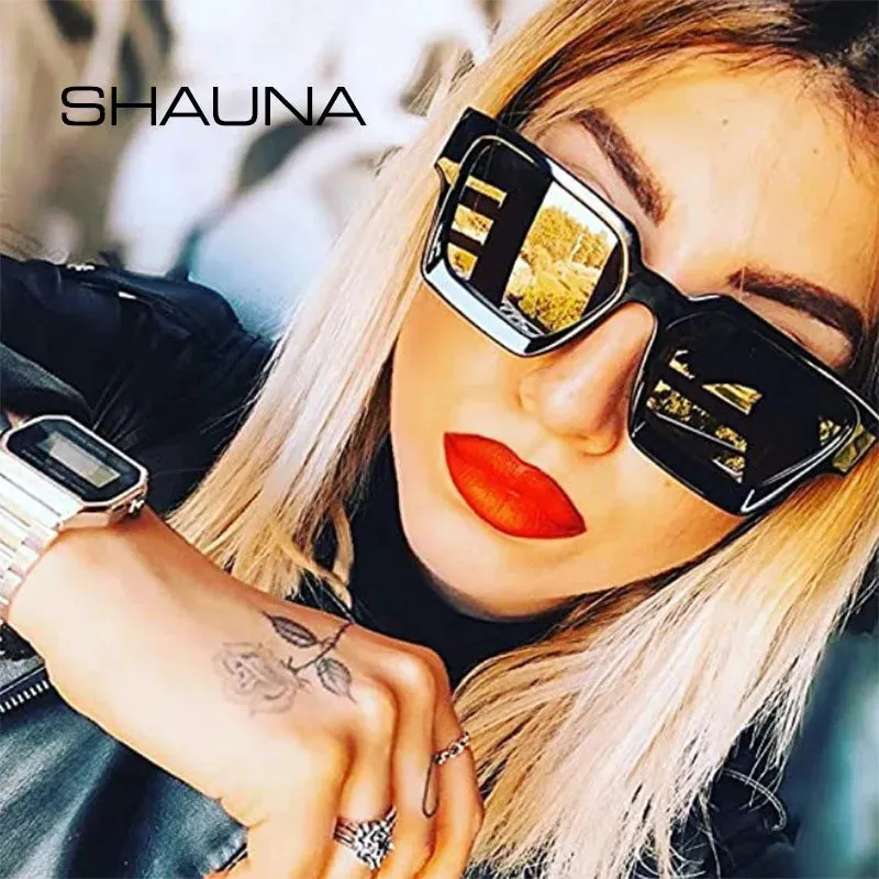 Women Square Sunglasses Retro Men Tinted Shades