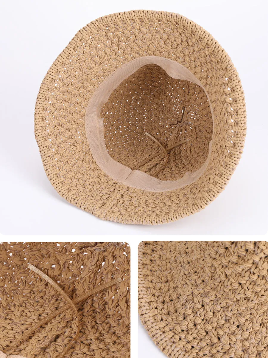 Women Summer Casual Weave Sunproof Hat