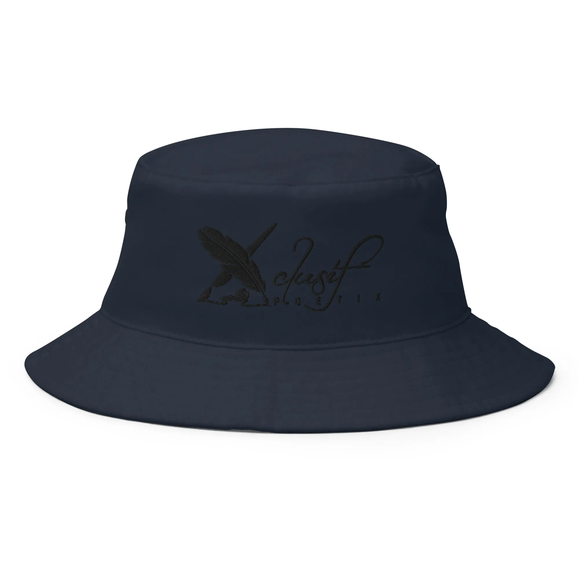 XCLUSIF POETIX BLACK LOGO Embroidery Bucket Hat